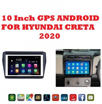 DealT 10" Android Double Din Stereo Creta 2020 Full HD Display with GPS/Wi-Fi/Navigation/Mirror Link Car Stereo