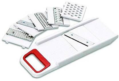 GRANTHI ENTERPRISE Plastic 6 in 1 Multi Purpose Vegetable Slicer Grater Vegetable Slicer (1) Vegetable & Fruit Grater & Slicer