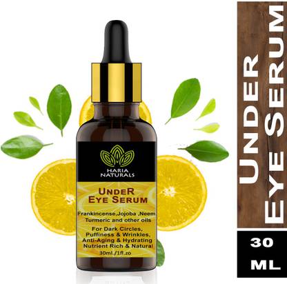 Haria Naturals 100% Pure Acid Hydra Boost Under Eye Recovery Serum, Reduces Dark Circles, Puffiness & Wrinkles 30 ml (pack of 1) 30ml 