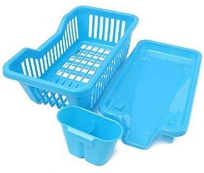SB FASHION POINT Dish Drainer Kitchen Rack Plastic New 3 IN 1 Large Sink Set Dish Rack Drainer Dish Drainer Kitchen Rack (Plastic)(MULTI COLOR)