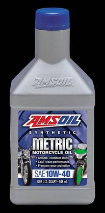 AMSOIL 10W-40 Synthetic Metric Motorcycle Oil Synthetic Blend Engine Oil