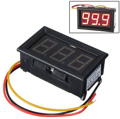EMERGING TECHNOLOGIES DC 0-30V 0-100V 0.56 inch 3 wire LED Digital Voltmeter Voltage Meter Volt Instrument Tool DIY home use Three Digital DC meter Voltmeter