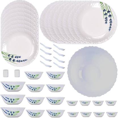 LAOPALA Pack of 46 Opalware Novo Collection English Lavender Dinner Set