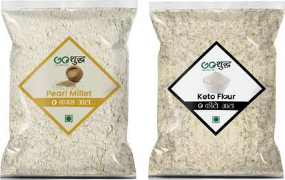 Goshudh Premium Quality Keto Atta/Flour 500GM & Bajra/Pearl Millet Atta 500GM Combo