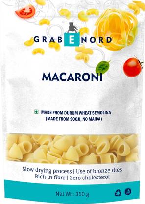 GRABENORD Macaroni, Made from Durum Wheat Semolina (100% Sooji, No Maida) Macaroni Pasta