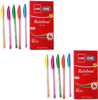 Cello 3 CELLO RAINBOW BALL PEN 0.6 MM FINE WRITING BALL PEN Ball Pen