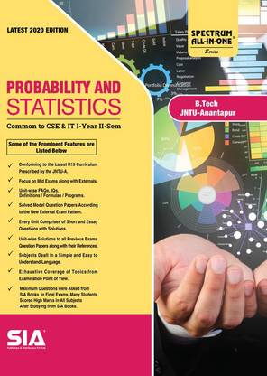 Probability And Statistics, B.Tech I-Year II-Sem (Common To CSE & IT) R19 (JNTU-Anantapur) Latest 2020 Edition