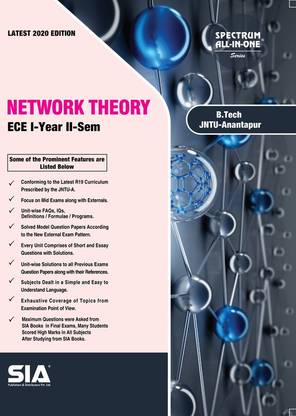 Network Theory, B.Tech I-Year II-Sem (ECE) R19 (JNTU-Anantapur) Latest 2020 Edition