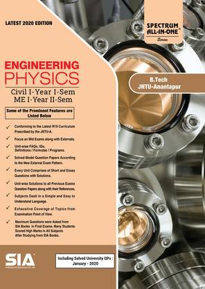 Engineering Physics, B.Tech I-Year I-Sem (CE) (R19) And B.Tech I-Year II-Sem (ME) (R19) JNTU-Anantapur, Latest 2020 Edition