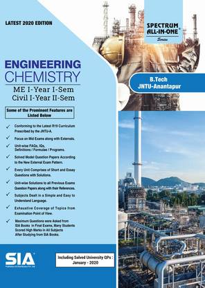 Engineering Chemistry, B.Tech I-Year I-Sem (ME) (R19) And B.Tech I-Year II-Sem (CE) R19, JNTU-Anantapur, Latest 2020 Edition