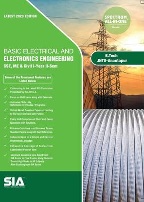 Basic Electrical And Electronics Engineering, B.Tech I-Year II-Sem (CSE, ME, CE) R19 (JNTU-Anantapur) Latest 2020 Edition
