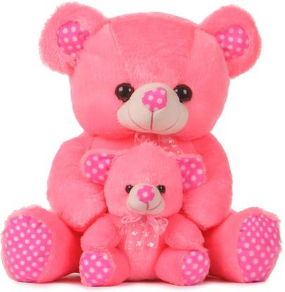 MPR ENTERPRISES pink bacha soft toy for kids'children & girls playing teddy bear in size of 45 cm long  - 45 cm