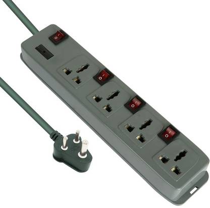 Fedus switch board extension,extension boards with switch, extension cords, surge protectors spike buster, switch board organizer 4M/13F,extension board with long wire, extension board for computer, 4  Socket Extension Boards