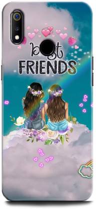 WallCraft Back Cover for Realme 3, RMX1825 FRIEND, BEST FRIENDS, FOREVER, GIRLS, TRU, SKY, LOVE, HEART