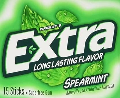 Wrigleys Extra Spearmint Sugar Free Gum SPEARMINT Chewing Gum