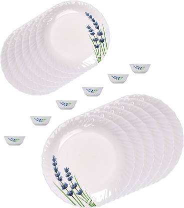 LAOPALA Pack of 18 Opalware Dinner Set