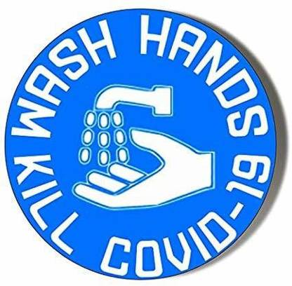 inshopfitting WASH Hands Kill COVID 19 Emergency Sign