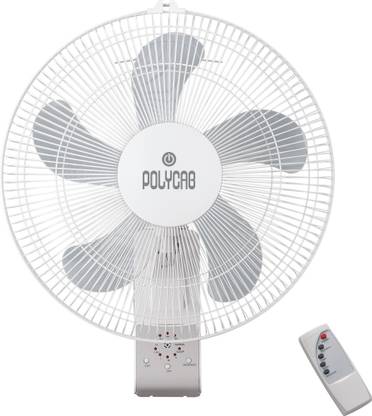 Polycab Fantasy 400mm Wall Fan with Smart Remote Control System || 1350 R.P.M. || 100% Copper Motor || 5 Blade 400 mm 5 Blade Wall Fan