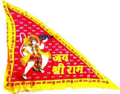 VANSHIKA Hanuman Jhanda Bajrangbali Janda A-Foldable Outdoor Flag