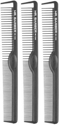 Mr. Barber Carbon Comb /Large Cutting Comb/Professional Hairdressing Comb-Set of 3 Combs