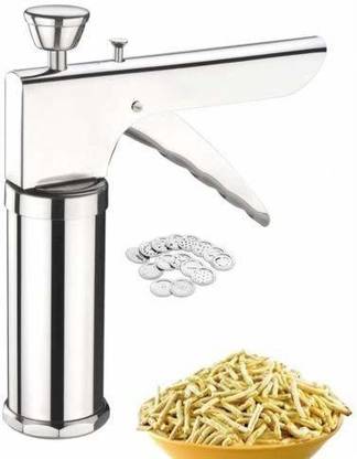 sarathi fashion by SARATHI Kitchenware Press With 15 Different Types Of Jalies, Bhujiya Maker Chopper