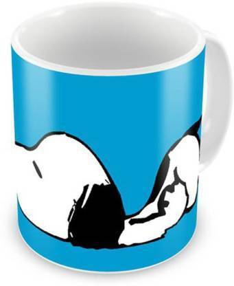CHHAAP |LAZY DOG|Printed Ceramic White Tea & Coffee Ceramic Coffee Mug