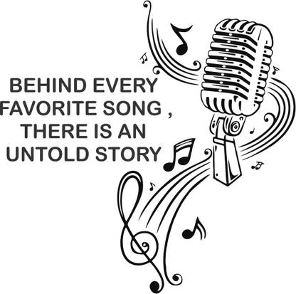 nirmal décor 61 cm Quotes With Music Instruments Magnetic Sticker