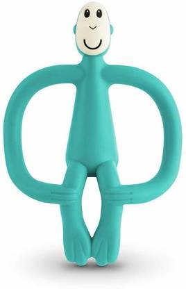 Mummamia Baby Sore no More Easy Grip Training Monkey with Silicone Bumps - Comes with Travel Case Teether