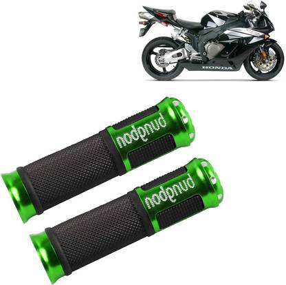 Rhtdm CBR 1000RR Motorcycle Handle Grip Black Green (1 Pair)_7487 Bicycle Handle Grip