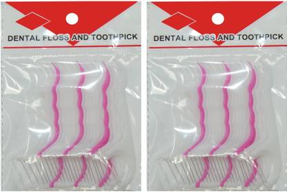LooMantha 40Pcs Thread Dental Floss And Toothpicks