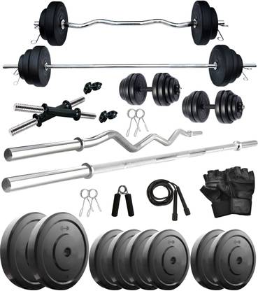 KRX 50 Kg Solid Rubber COMBO 2-WB Home Gym Combo