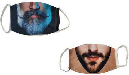 Truston 3D Printed Design Mask Washable, Reusable Cotton Mask, Stylish Protection Anti Pollution, Virus, Face, dust pollution (Pack of 2) Cloth Mask