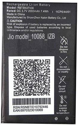 Mobile Ninja Mobile Battery For  Reliance Jio Jio Keypad phone Lyf