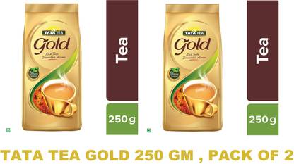 Tata TEA GOLDD 250 GM, PACK OF 2 Tea Blend Vacuum Pack