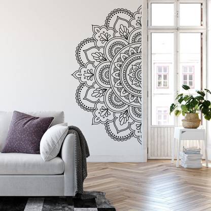 crystalsign Half Mandala Image For Wall Sticker