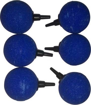 GRENCO 2” Ball Air Stone Blue for Biofloc Fish Farming Tank Pond Aeration Aquarium increase Oxygen healthy environment for your Fish (6 Stones). Aquarium Air Stone
