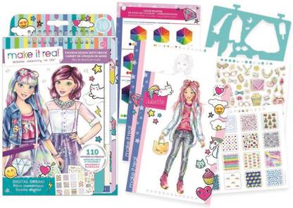 Make It Real Fashion Design Sketchbook: Digital Dream