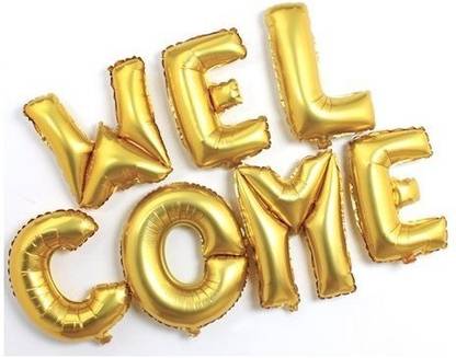 Shreeji Decoration Solid WELCOME FOIL BALLOONS SET OF 1 Balloon