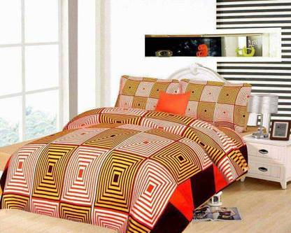 Makhija 10 TC Polycotton Double Printed Flat Bedsheet