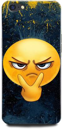 WallCraft Back Cover for OPPO A71 / CPH1717 EMOJI, HIPSTER, EMOJI FACE, YELLOW, SMILEY, CUTE