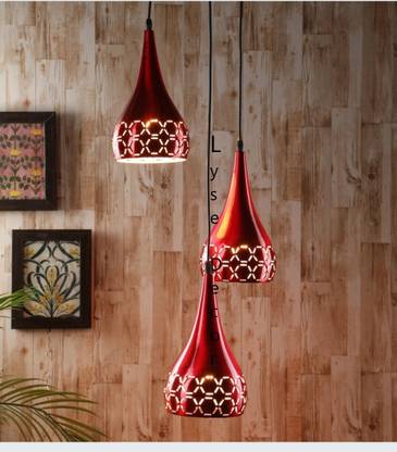 Lycor Aluminum Hanging Chandelier Lamp/Light (Red) Pendants Ceiling Lamp