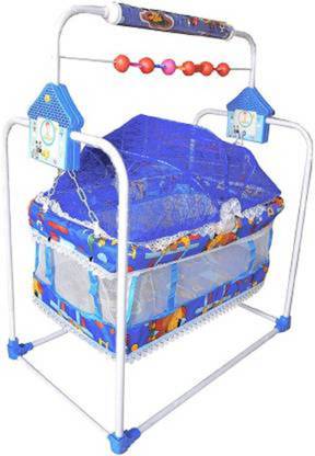बेबी लव Newborn Baby Cradle,Swing,Buggi, Jhula, Palna, Crib, Bassinet with Mosquito Net बैसिनेट