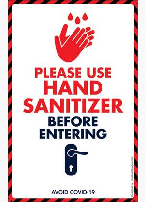 Creative Signages Please Use Hand Sanitizer Before Entering Emergency Sign