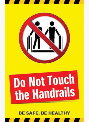Creative Signages Do Not Touch The Handrails Emergency Sign