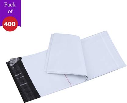 SILVER SHINE NA Pack of 400 Economy Polybag 10x4.5 (10 x 4.5 inches) with Document Pouch POD Jacket, Courier Bags ST-2960[400