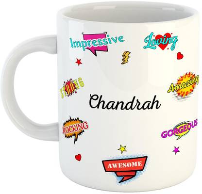 FABTODAY Best Gift forName - Chandrah Ceramic Coffee Mug