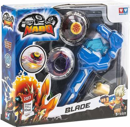 Infinity Nado Fiery Blade Spinning Top With Launcher, 12 Pieces