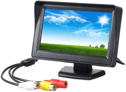carempire 4.3" Car Monitor TFT LCD Color Display Car Rear View Monitor Screen with 2 AV Input for Car Rear View Cameras Auto Parking Backup Reverse Monitor System Reverse Assist Camera System