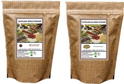 ORGANIC HERBS SHIVLINGI SEEDS POWDER & PUTRAJEEVAK SEEDS POWDER 50 GM EACH