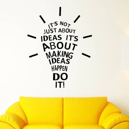 crystalsign Wall Decal Creative Light Bulb Idea Motivation Quote
